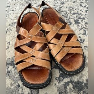 Brown Leather Strappy Sandals